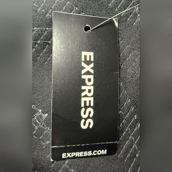 Express Black and White Sequin Metallic Aztec Tribal Stretchy Mini Skirt M NWT - Picture 6 of 9